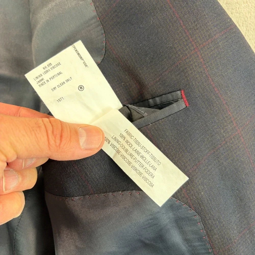 Paul Smith Sports Coat Blazer Jacket 38 Navy Multi Plaid Wool Designer $1295‎